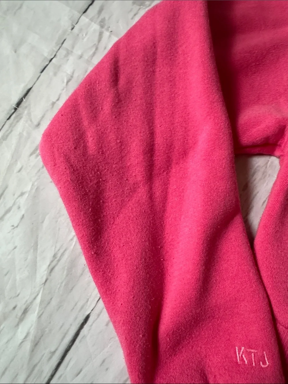 Katie J NYC Cropped Pink Zip Hoodie large